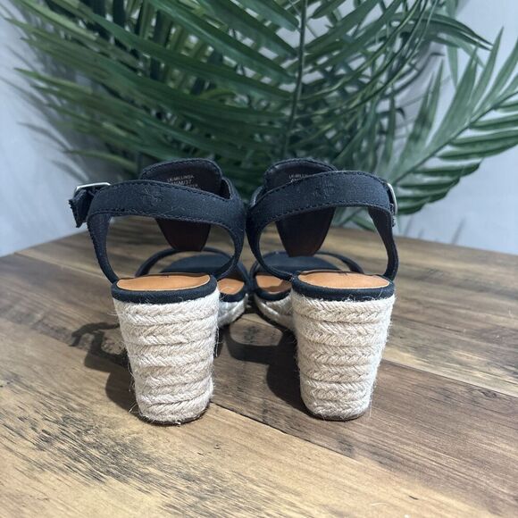 Lucky Brand Millinda Canvas Espadrille Wedge Sandals Size 6.5 - Picture 5 of 7